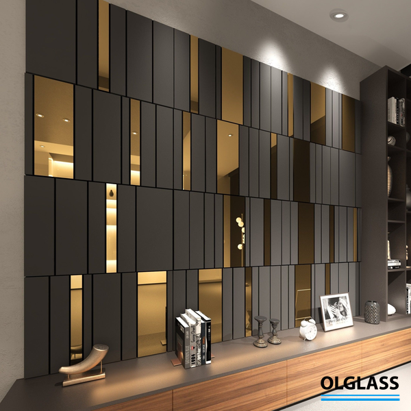 Nowoczesna domowa siłownia z lustrami, bieżnią i ścianką lamelową z oświetleniem, Gdańsk, Sopot, Gdynia, Trójmiasto.